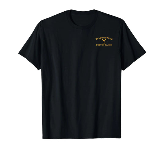 Yellow Stones Dutton Ranch Gold Pocket Logo Short Sleeve T-Shirt