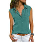Women Casual Solid Sleeveless Blouse