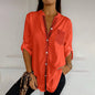 Women Casual Sequin Beaded Shirts Long Sleeve Vintage Shirt