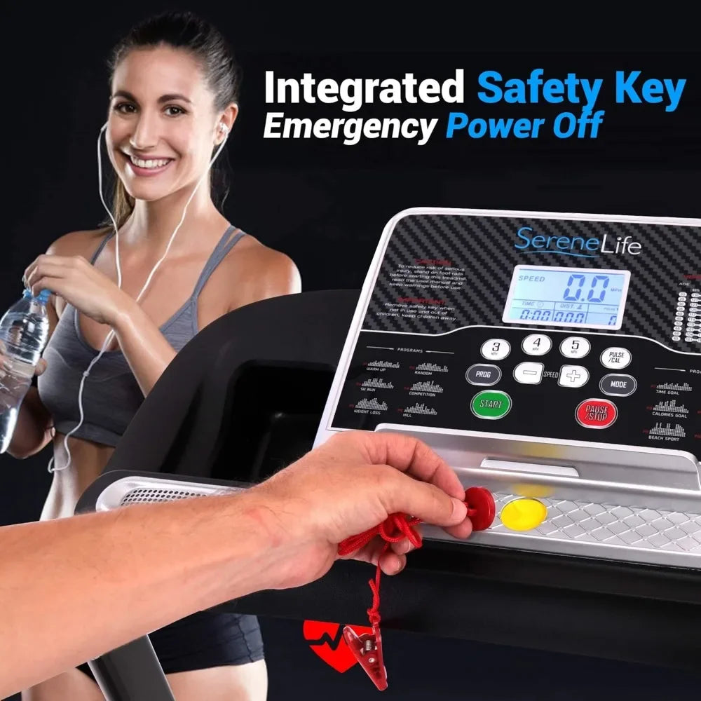 Treadmill - Foldable Home Fitness Equipment with LCD for Walking & Running